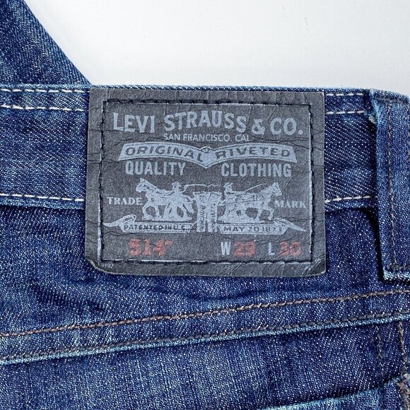 Men's LEVI'S 514 Straight Slim Blue Jeans 29 x 30 - Picture 4 of 5